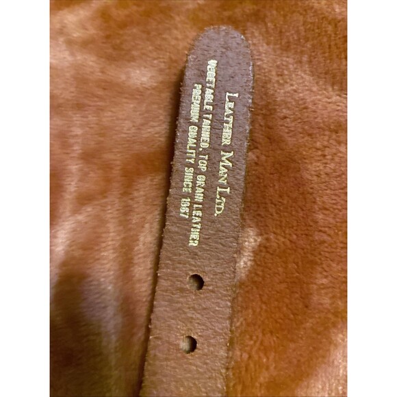 Leather Man Ltd Youth belt 26 Blue Canvas Leather Lobster Boys - Picture 5 of 7